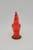 Unknown Vintage Red Hard Plastic Rooster Toy Figure, front view.