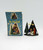 Unknown Vintage The Holy Night #649 Plastic Nativity Scene, decorative plastic nativity figurine with baby Jesus, Mary, Joseph, manger, sheep, and green trees, made in Hong Kong.