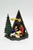 Unknown Vintage The Holy Night #649 Plastic Nativity Scene, a miniature depicting the nativity with Mary, Joseph, baby Jesus, a tree, sheep, and a shooting star on a black base.