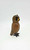Unknown Vintage 3-inch Plastic Brown Owl Nodder, vintage brown plastic owl figurine with a nodding head and detailed feather texture.