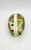 Unknown Vintage Large Paper Mache Rabbit Family Easter Egg, painted with colorful spring scenes of rabbits, chickens, flowers, and Easter eggs, made in Germany.
