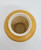 Lenox Belleek Small 4-inch Vase, top view of a yellow and white ceramic vase with a rounded shape.