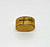 Unknown Vintage Victorian Style Personal Pill Box With Jeweled Lid, gold-colored with intricate floral engravings.