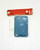 Unknown Vintage Toy Aluminum Utensils and Tray Set, blue toy tray in plastic packaging with red cardboard backing.