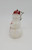 Unknown Vintage Plastic Snowman Christmas Ornament, vintage white plastic snowman ornament with a red hat and a string for hanging, designed as a decorative holiday Christmas ornament.