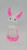 Unknown Vintage Pink and White Painted Styrofoam Easter Bunny Rabbit, artistic handcrafted styrofoam bunny with pink and white paint, decorative Easter ornament.