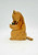 Unknown Hand Carved Wood Bear Painting Nesting Doll Moveable Arm Toy Figure, handcrafted wooden bear sculpture with moveable arms on a white background.
