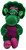 Barney and Friends 1992 16" Baby Bop Stuffed Animal, a plush green toy with large eyes, pink bow, purple belly, and pink shoes with 'Baby Bop' embroidery.