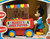 Disney Walt Disney's Mickey Mouse Walking Corn Popper, a colorful toy featuring Mickey Mouse in a blue coat and a yellow hat operating a popcorn cart with colorful balls.