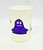 Vintage 1985 McDonald's Grimace Plastic Cup, showing a purple Grimace character with a smiling face on a white background.
