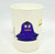 Vintage 1985 McDonald's plastic cup that features Grimace on the sides.  The small plastic cup is the size of a juice glass.