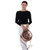 COMECO INC Antique Clock Bag, Bronze - a woman holding a vintage-style bronze clock-shaped handbag with a strap, stylish and unique accessory.