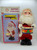 Jamina Vintage Battery Operated Drumming Happy Santa figure, festive Santa Claus toy with drum, wearing red outfit, white beard, and holding a drum with Christmas design, made in Korea.