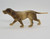 Unknown Vintage Celluloid Pointer Hunting Dog Toy Figure, a detailed wooden toy model of a tricolor hunting dog in a walking stance.