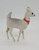 Unknown Vintage Hard Plastic Reindeer Figure, vintage hard plastic reindeer toy with a red collar, standing on a plain white background.