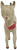 Unknown Vintage Rudolph the Red Nosed Reindeer Hard Plastic Ornament, a vintage reindeer ornament with a red painted nose and red scarf, made of hard plastic material.