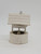 Unknown Vintage Wishing Well Christmas Ornament, made of white ceramic with a textured brick base and a small roof, designed as a holiday decorative piece in Japan.
