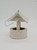 Unknown Vintage Wishing Well Christmas Ornament Made in Japan, white ceramic wishing well ornament with a small roof and brick pattern base.