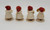 Vintage spun cotton chenille Elf band made in Japan.  The Christmas figures consists of a Accordion, Saxophone, Drummer and Symbol players to add festive look to your Christmas layout.  The figures stand 2.5-inches tall and come with gold glittered outfits with red hats and boots.  