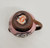 Pavelco Hand Painted 2" Ceramic Creamer with Handle, top view showing label and decorative floral design.