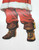Coca-Cola Vintage 11" Coca-Cola Santa Claus Die-cut Advertisement Printed in Japan, featuring Santa's red pants and black boots with gold buckles.