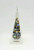 Lemax tree #64135 from 2000.  The tree is a Christmas Tree decorated with gold garland, ball ornaments and toped with a gold star.
