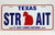 George Strait Texas "STRAIT" It Just Comes Natural Vanity License Plate