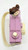 Cabbage Patch Kids Vintage 1984 Cabbage Patch Kids Musical Camera Toy, pink plastic toy camera with a Brown-haired plastic doll head on top and a yellow strap.