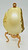 AVON 2002 Holiday Treasures Nativity Scene Egg, decorative gold and cream ornament with intricate gold designs and a crown on top, standing on ornate gold legs.