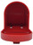 Hershey's 1988 The Great American Chocolate Bar Small Plastic Red Mailbox, empty red plastic mailbox with open front and a sloped roof.