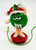 M&M's Candy Topper Ornament: 1998 Green M&M With Santa Hat