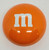 M&M's, Orange M&M 3" Tin with white logo on an orange spherical container.