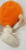 M&M's 2001 Orange Crispy 6.5" Plush Toy, soft orange plush fabric with white and beige hands and feet, designed as a stuffed toy model of the M&M's orange character.