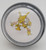 Pokemon 2000 Alakazam Mini Yo-Yo, featuring an image of Alakazam, a psychic-type Pokémon, with a yellow body, large ears, and holding a spoon in each hand, inside a clear plastic case.