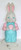 Carolina Enterprises 1994 Plastic 26" Blow Mold Mr Easter Bunny, Easter Bunny figure in pastel colors with blue eyes, pink nose, pink shirt, blue suspenders, and a blue bow tie, standing with a happy expression.