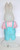 Carolina Enterprises 1994 Plastic 26" Blow Mold Mr Easter Bunny, front view of a vintage Easter Bunny figure with pastel pink shirt, blue overalls, and long white ears, standing against a plain background.