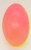 Unknown Vintage 3.25-inch Plastic Easter Egg with Easter Bunny, made in Hong Kong, pink and yellow plastic Easter egg.
