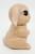 Ceramic Seated Brown Bunny Scratching Ear Figurine