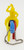 Unknown Vintage Plastic Native American and Horse Plastic Puzzle Key Chain, colorful plastic figurine of a Native American figure riding a horse with a bead chain attached.