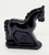 Unknown Small Black Molded Horse Figurine, detailed black horse figurine with a mane and tail, crafted from molded material.