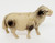 Unknown Vintage Celluloid Small Big Horn Ram Sheep Toy Figure, collectible miniature animal figurine with beige and brown coloration.