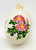 Hand Painted Pink Cosmos with Blue Butterfly Easter Egg Hanging Ornament 