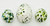 Ceramic Easter Egg Lot of 3 Hand Painted White Eggs with Blue and Green Speckles