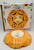 World Bazaars Inc. World Bazaars Happy Halloween Jack-O-Lantern Ceramic Candy Dish, round orange pumpkin-shaped ceramic candy dish with carved Jack-O-Lantern faces and green accents, designed as a festive Halloween decorative piece.