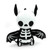 Sleepyville Critters Skeleton Bat Stuffed Backpack, plush skeleton bat backpack with cute skull face and bat wings for kids.