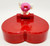 M&M's Valentine's Plastic Red Heart Candy Container With Pink Cupid M&M