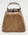 AHL Hershey Bears Booster Club Metal Cowbell, vintage metal cowbell with a handle on top showing signs of wear and tarnish.