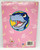 The Land Before Time Coloring and Activity Book (Chomper), pink cover featuring Chomper, a cartoon dinosaur with blue skin and sharp teeth, surrounded by flying yellow dragonflies and pink gift boxes.