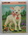 Rainbow Works 1993 Frame-Tray Puzzle 75919-1: Little Lamb, illustration of a cute baby lamb with a red bow around its neck, standing in a colorful garden with flowers and a small mouse.