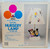 Dolly 1984 Disney Babies Nursery Lamp With Night Light, decorative baby nursery lamp featuring Disney characters Minnie and Mickey Mouse on the base and a floral-themed lampshade, designed for a baby's nursery.